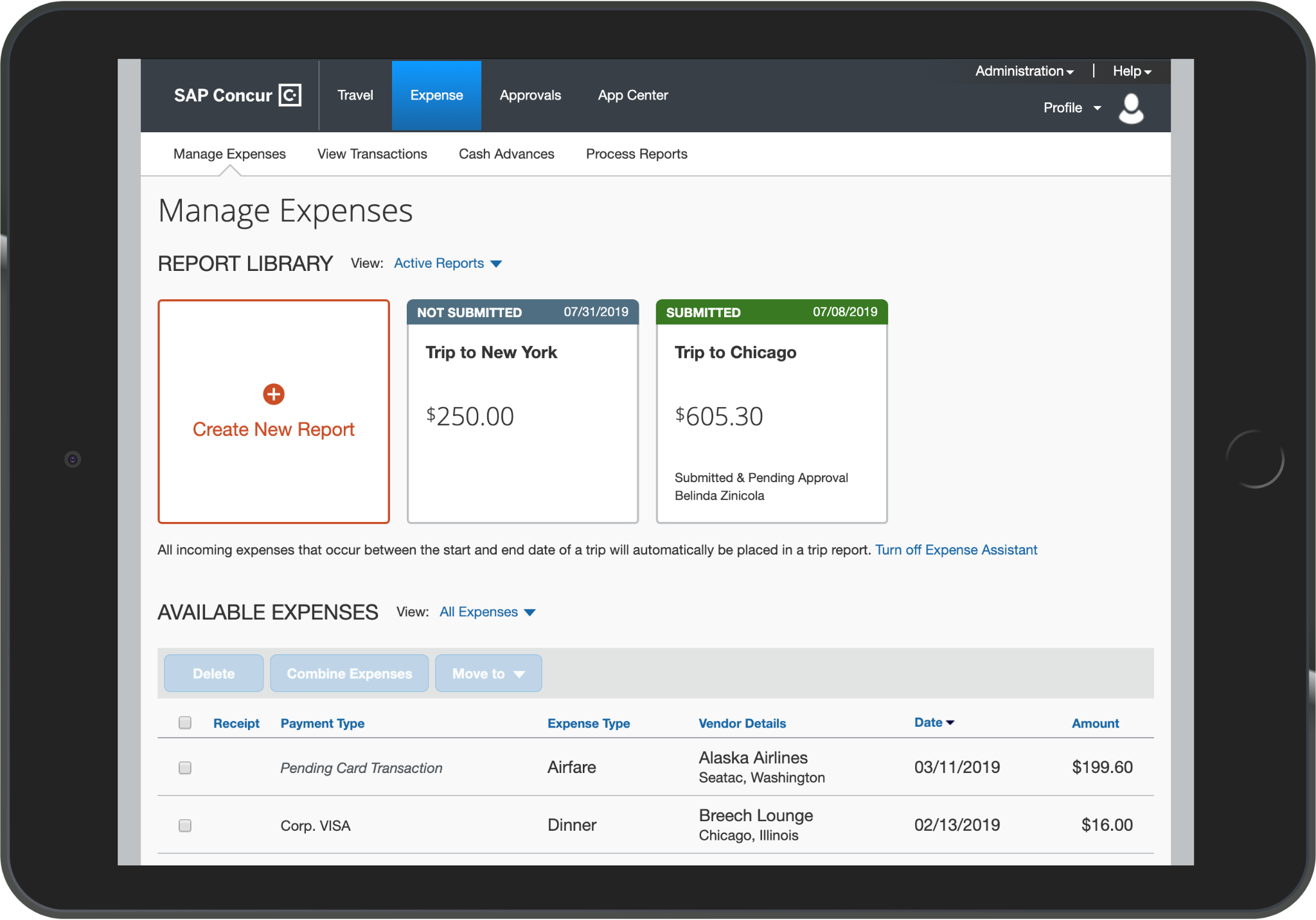 Managing travel expenses with SAP Concur