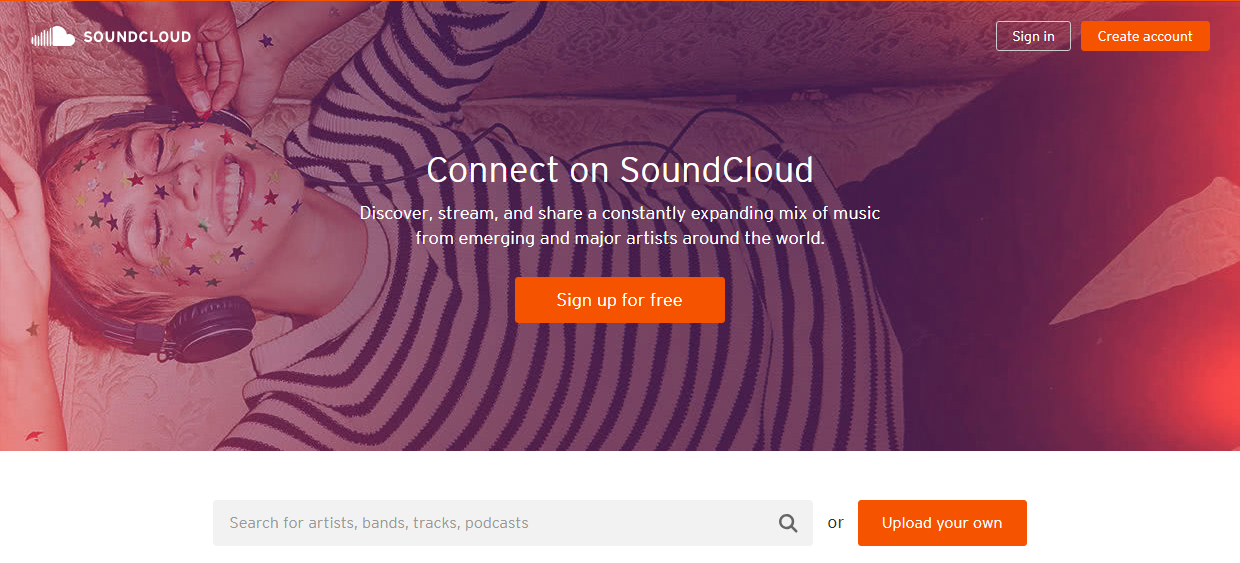 SoundCloud uses effective wording to describe the scope of the service’s functionality