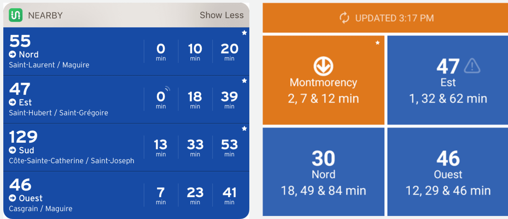 widgets transit app