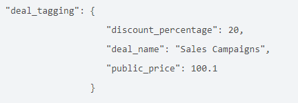 Sample of the deal tagging request using the Demand API