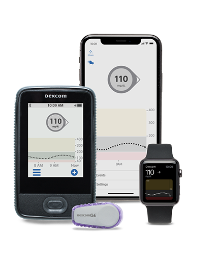 Dexcom G6 CGM System for diabetes data monitoring