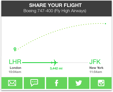 Example of FlightAware data implementation