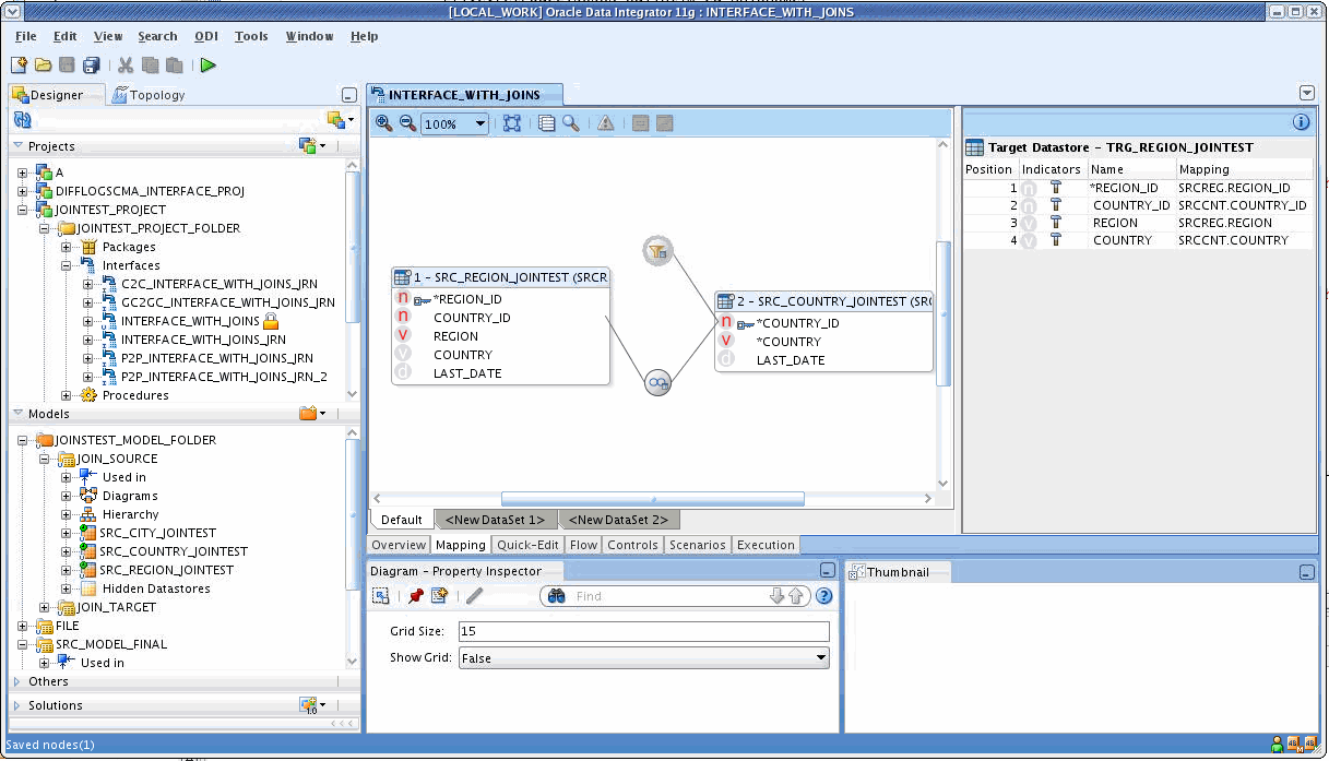 ODI interface editor