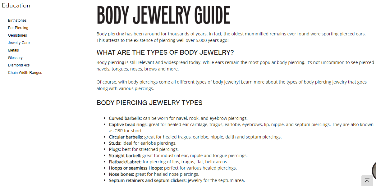 banter jewelry guide