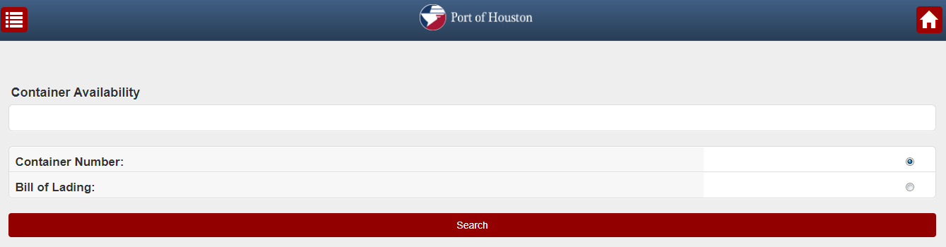 container search interface