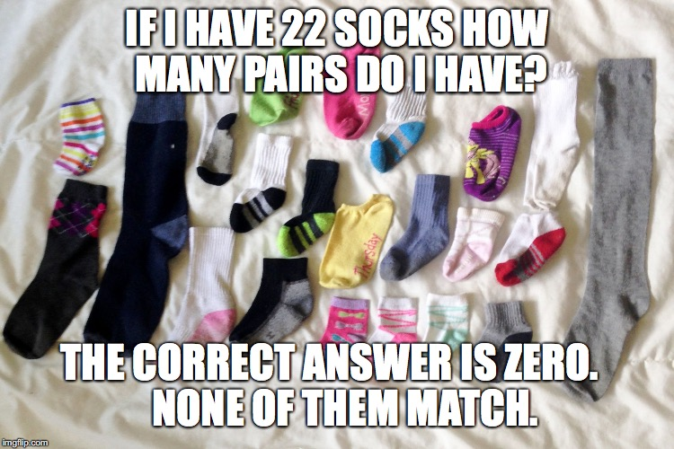 nonmatching socks