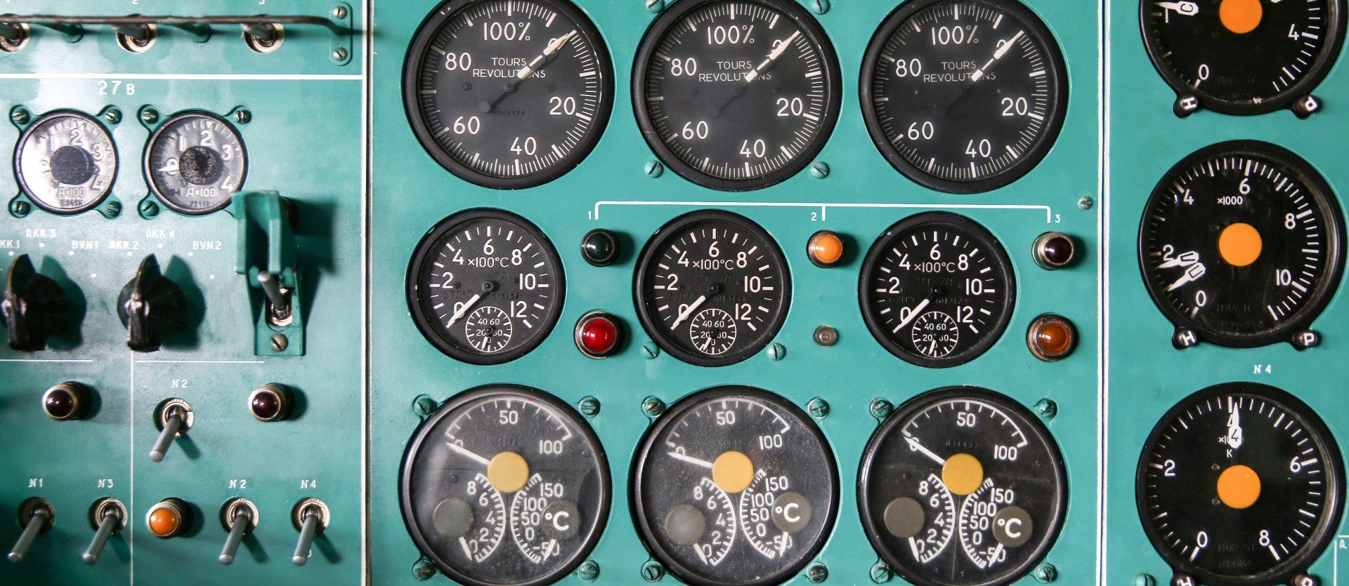 An image of a background of control panel in the cockpit.