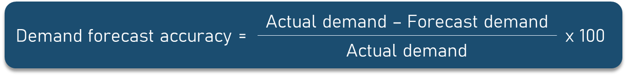Demand forecast accuracy formula