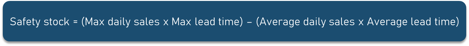 Safety stock formula